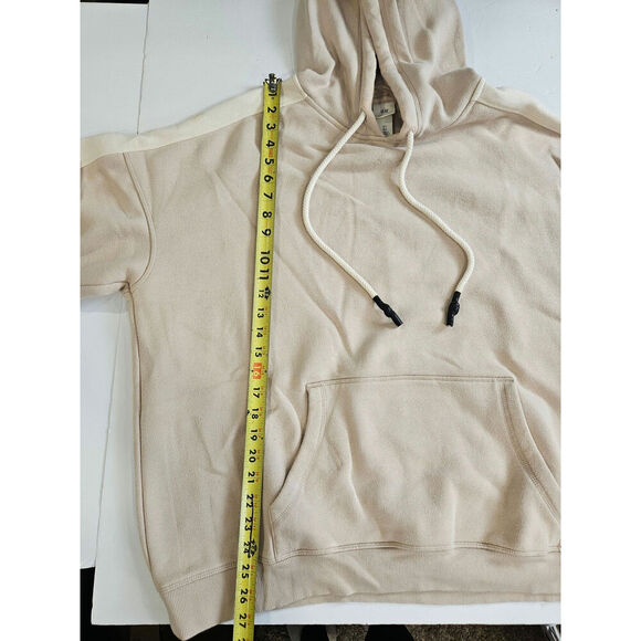 H & M Tan Oversized Hoodie Sweatshirt Cozy Large - Picture 3 of 7